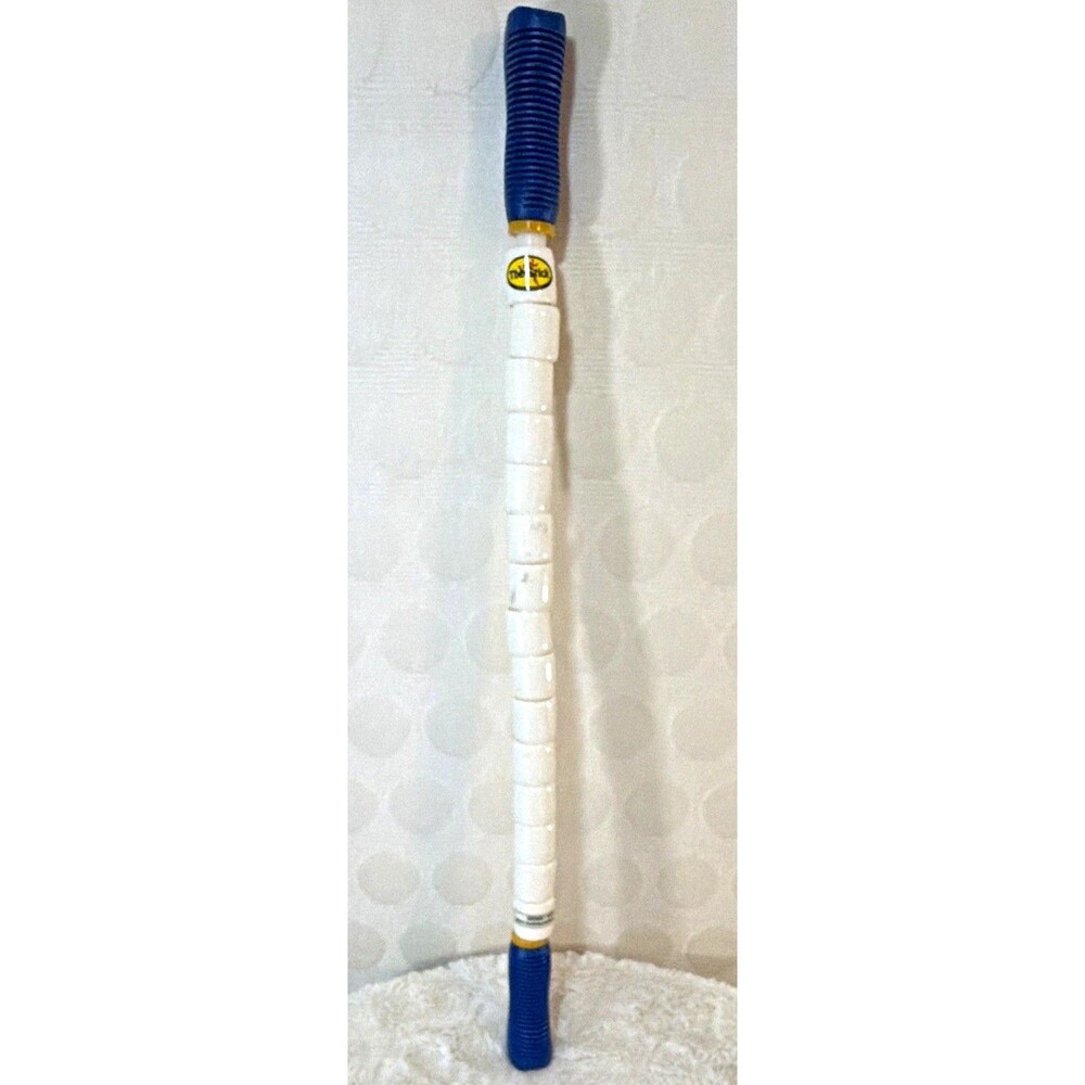 The Stick 24” Muscle Massage Roller Blue White Handheld Recovery Massager
